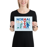 poster normal is a myth big foot loch ness lochness yeti sasquatch disability special needs awareness inclusivity acceptance activism
