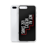 Not All Heroes Use Stairs (Black iPhone Case)