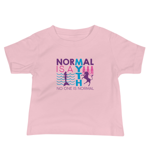 baby shirt normal is a myth mermaid unicorn peer pressure popularity disability special needs awareness inclusivity acceptance