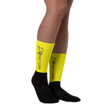 Different Does Not Equal Less (As Seen on Netflix's Raising Dion) Yellow Socks with Digital Glitter