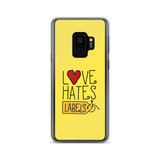 Love Hates Labels (Yellow Samsung Case)