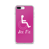 See Me (Not My Disability) Pink iPhone Case