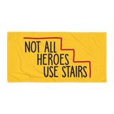 beach towel Not All Heroes Use Stairs hero role model super star ableism disability rights inclusion wheelchair disability inclusive disabilities