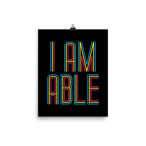 poster I am Able abled ability abilities differently abled differently-abled able-bodied disabilities people disability disabled wheelchair