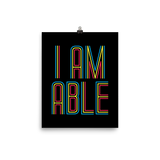 poster I am Able abled ability abilities differently abled differently-abled able-bodied disabilities people disability disabled wheelchair