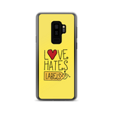 Love Hates Labels (Yellow Samsung Case)