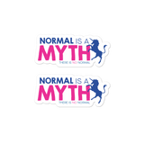 stickers normal is a myth unicorn peer pressure popularity disability special needs awareness inclusivity acceptance activism