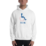 See Me (Not My Disability) Hoodie White/Grey Unisex