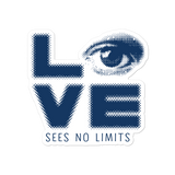 Love Sees No Limits (Halftone Stacked Design) Sticker
