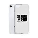 See Me Not My Disability (Halftone) iPhone Case