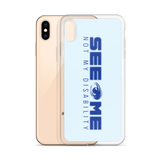 See Me Not My Disability (Halftone) Blue iPhone Case