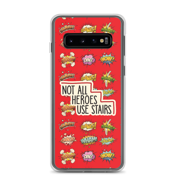 Not All Heroes Use Stairs (Samsung Case) Comic Book Speech Bubbles Pattern