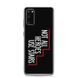 Not All Heroes Use Stairs (Black Samsung Case)