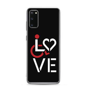 Samsung phone case showing love for the special needs community heart disability wheelchair diversity awareness acceptance disabilities inclusivity inclusion