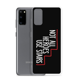 Not All Heroes Use Stairs (Black Samsung Case)