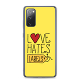 Love Hates Labels (Yellow Samsung Case)