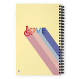 Love for the Disability Community (Rainbow Shadow) Spiral notebook