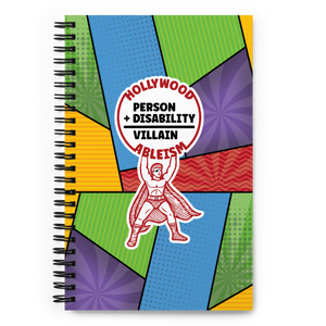 Hollywood Ableism: Person + Disability = Villain (Spiral Notebook Comic Pattern)