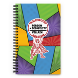 Hollywood Ableism: Person + Disability = Villain (Spiral Notebook Comic Pattern)