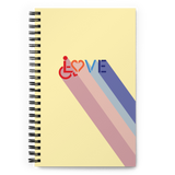 Love for the Disability Community (Rainbow Shadow) Spiral notebook