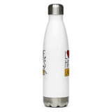 Love Hates Labels Stainless Steel Water Bottle