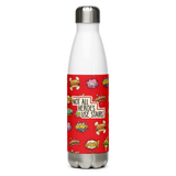 Not All Heroes Use Stairs (Stainless Steel Water Bottle) Comic Book Speech Bubbles Pattern