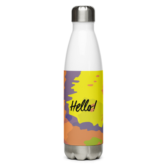 Hello! (Friendly) Colorful Stainless Steel Water Bottle