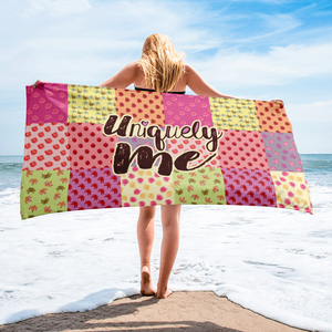 Uniquely Me Floral Pattern Beach Towel