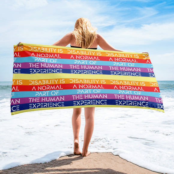 Disability is a Normal Part of the Human Experience (Pattern) Beach Towel