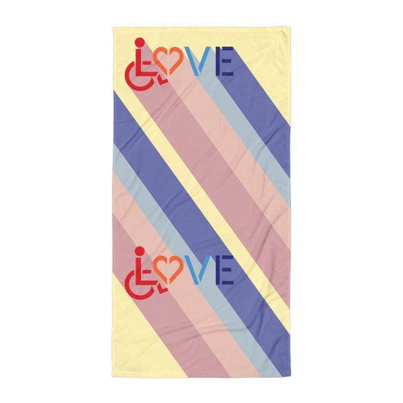 Love for the Disability Community (Rainbow Shadow) Beach Towel