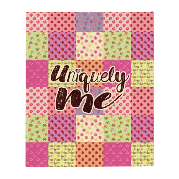 Uniquely Me Floral Pattern Throw Blanket