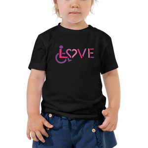 LOVE (for the Disability Community) T-Shirt (Girl's Colors)