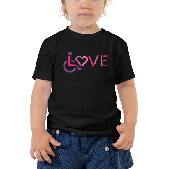 LOVE (for the Disability Community) T-Shirt (Girl's Colors)