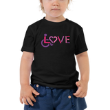 LOVE (for the Disability Community) T-Shirt (Girl's Colors)