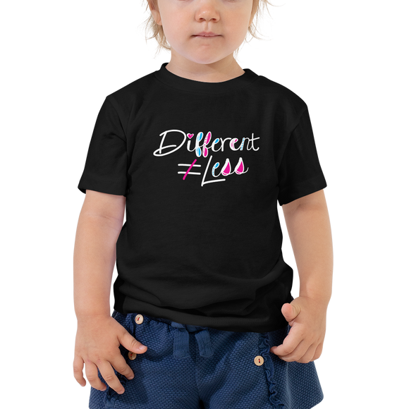 Different Does Not Equal Less (As Seen on Netflix's Raising Dion) Kid's T-Shirt White Text