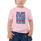 The Only Disability in this Life is a Bad Platitude (instead of Attitude) Kid’s T-Shirt