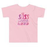 Sass is Never Wasted (Pink Design) Kid's T-Shirt