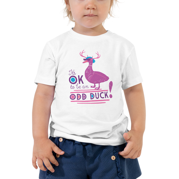 It's OK to be an Odd Duck! Kid's T-Shirt (Girls Colors)