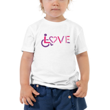 LOVE (for the Disability Community) T-Shirt (Girl's Colors)
