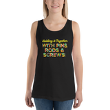 Holding It Together with Pins, Rods & Screws (Unisex Tank Top)