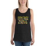 Holding It Together with Pins, Rods & Screws (Unisex Tank Top)