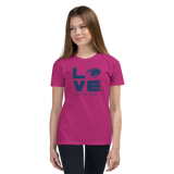 Love Sees No Limits (Halftone Stacked Design, Youth T-Shirt)
