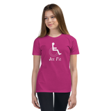 See Me (Not My Disability) Youth Dark Color Shirts (Fancy Font)