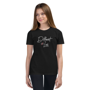 Different Does Not Equal Less (Original Clean Design) Youth Dark Color T-Shirts
