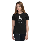 See Me (Not My Disability) Youth Dark Color T-Shirts
