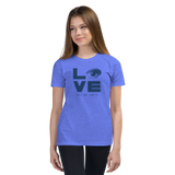 Love Sees No Limits (Halftone Stacked Design, Youth T-Shirt)