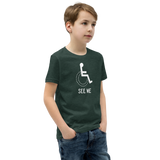 See Me (Not My Disability) Youth Dark Color T-Shirts
