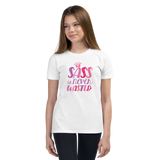 Sass is Never Wasted (Pink Design) Youth T-Shirt