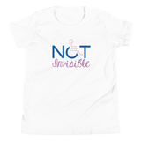 Not Invisible (Youth Light Color T-Shirts - Fancy Font)